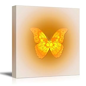 Canvas Wall Art Colorful Butterfly Pictures Home Wall Decorations for Bedroom Living Room Paintings Canvas Prints Framed - 12x12 inches