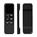 TomRich Protective Case for Apple TV 4th /5th Gen Remote - [Heavy Shock Proof] [Anti Slip Lanyard Included] Silicone Case Cover for Apple TV 4K/5K Siri Remote Controller-Black