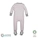 Burt's Bees Baby, Baby Girls,Sleeper Pajamas, Zip Front Non-Slip Footed Sleeper PJs, 100% Organic Cotton, Blossom Classic Stripe, 12 Months