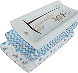 Ultra Soft and Comfty Changing Pad Cover 3pk by BlueSnail (Blue Set)