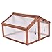 LHONE Double Garden Boxes Outdoor Raised Portable Wooden Cold Frame Greenhouse Raised Garden Beds Planter Vegetables Protectionthumb 2