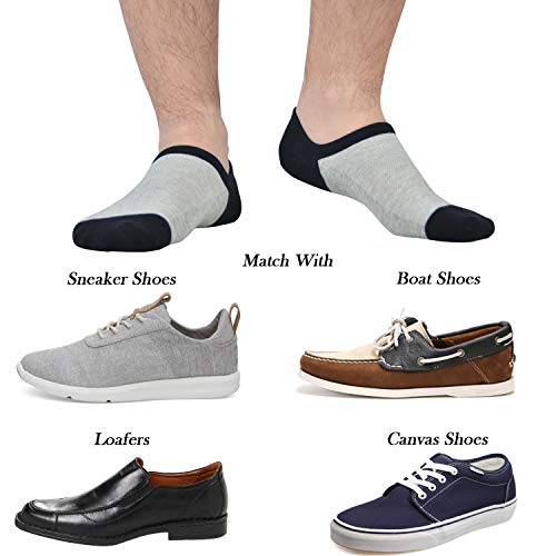 image for Jormatt 8 Pairs Men's No Show Socks Sneaker Shoes Mesh Knit Low Cut So
