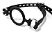 Lockable Open Mouth Gag BDSM Bondage Adjustable Soft Silicone Rubber Straps with Steel Ring (Color: Black)