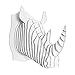 Robbie Cardboard Rhino Head (White, Large)