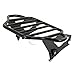 XFMT Motorcycle King Detachable Two-Up Luggage Rack for Harley Touring Road King Street Glide Road Glide Electra Glide 2009-Later, Gloss Black
