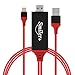 Lightning to HDMI Cable , Smilerplus iPhone to HDMI Cable Adapter 1080P HDTV Digital AV Adapter Cable for iPhone, iPad, iPod, Projector