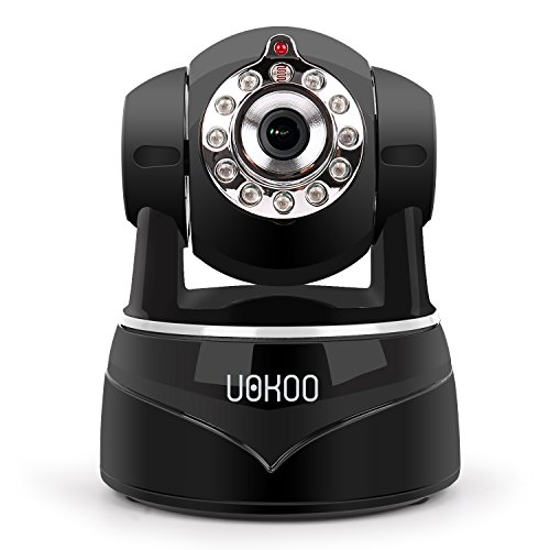 Wireless Camera, WiFi IP Security Camera Surveillance Camera Built-in SD card Slot, Pan-Tilt/2-Way Audio/Night-Vision/Email Alert for Baby Video Monitor Nanny Cam IP Webcam (Black)