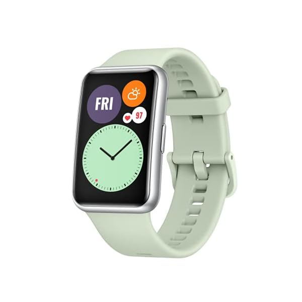 HUAWEI-WATCH-FIT-Smartwatch-164-Vivid-AMOLED-Display-10-Days-Battery-Life-96-Workout-Modes-Built-in-GPS-5ATM-Oxygen-Saturation-Detection-Heart-Rate-Monitoring-Sleep-Monitoring-Mint-Green HUAWEI WATCH FIT Smartwatch, 1.64” Vivid AMOLED Display, 10 Days Battery Life, 96 Workout Modes, Built-in GPS, 5ATM…