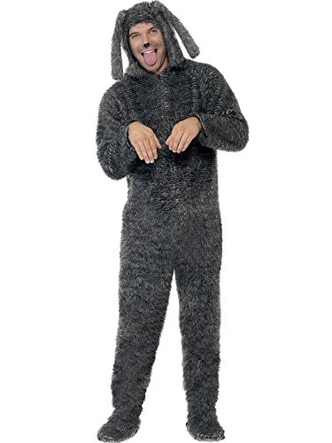 Smiffy's Men's Fluffy Dog Costume All In One with Hood
