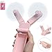Portable Handheld Fan, Personal Mini Pocket Hand Held Fan USB Rechargeable for Woman Girls Outdoor Travel, Dual Head with 2 Speed Strong Wind (Pink)