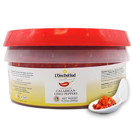 Crushed Calabrian Chili Peppers Paste, Spread, Chopped, Bulk, Grown and