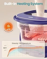 Puboo Collapsible Foot Spa with Heat and Remote