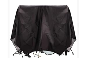 BENVOL Drum Set Dust Cover - Waterproof 420D Oxford Fabric with UV Protection & Drawstring, Extra Large 78x106 Inches for Drum Kit Protection, Stage & Storage Use