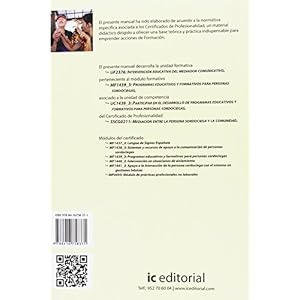 Intervenciï¿½n educativa del mediador comunicativo. SSCG0211 - Mediaciï¿½n entre la persona sordociega y la comunidad