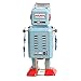 Bettal Tin Metal Vintage Mechanical Clockwork Wind-up Walking Robot Toy Kids Gift Collection