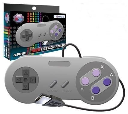 New SNES Tomee USB Controller Eight-Way Directional Pad & Six Digital Buttons Works For PC & Mac