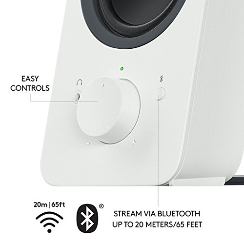 Logitech-Z207-Wireless-Bluetooth-PC-Speakers-Stereo-Sound-10-Watts-Peak-Power-35mm-Audio-Input-Headphone-Jack-Multi-Device-Easy-Switch-UK-Plug-ComputerTVSmartphoneTablet-White