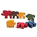 Wooden Colorful Elephant Puzzle for Toddlers by Pawoo Toys: Educational Jigsaw Montessori Size Sorting Toy