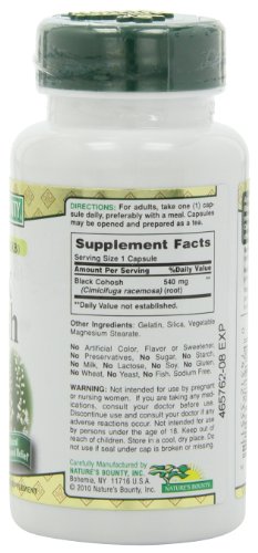 Nature's Bounty Natural Whole Herb Black Cohosh 540mg, 100 Capsules   (Pack of 2) - Thumbnail 5