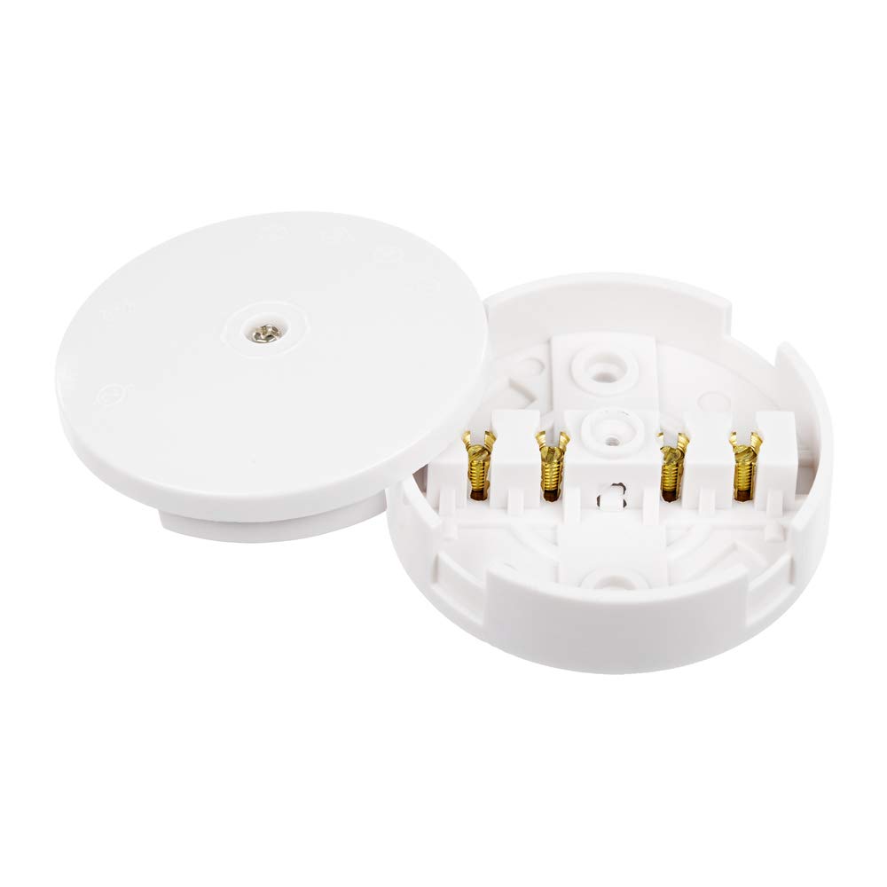 Invero 20A Junction Box 4-Terminal (59mm) - Suitable for Domestic and Commercial Uses - White
