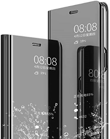 Trifty Mirror S-View Stand Flip Cover for Samsung Galaxy A7 2018 (Black)
