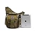 Klau Outdoor Sport Military Women and Men's Multi-functional Tactical Messenger Shoulder Bag with Patch for Hunting Hiking Camping Cycling Black