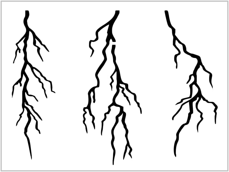Mixed Media - Lightning Bolt Stencil 3 Sizes Strike Weather Design 8.5