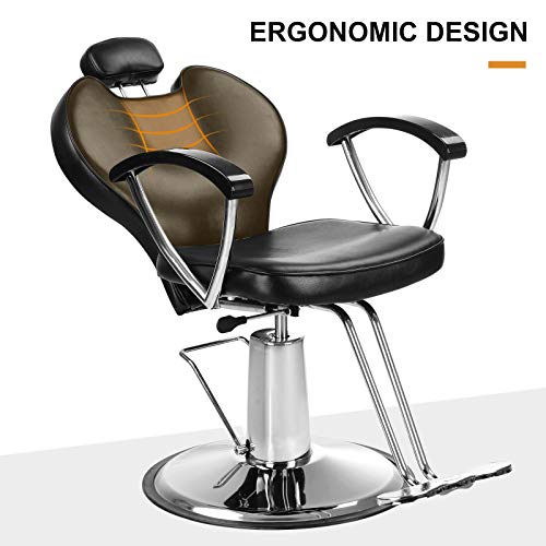 Artist Hand Hydraulic Reclining Barber Chair 20 Inch Width Hair Styling Chair Salon Chair Spa