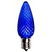 HLO Lighting Set of 25 Blue C9 Faceted LED Christmas Light Bulbs for Indoor & Outdoor Use | Durable Replacement Bulbs