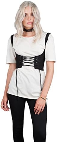 Cuidress Women Fashion Women Shoulders Corsets Belt Lace Up Denim Waistband Waist Trainer Belts