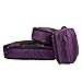 Hopsooken Packing Cubes System - 3 Pieces Sets Travel Luggage Packing Organizers (Purple)