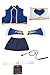miccostumes Women's Costume Anime Cosplay Fullset Tube Top Skirt with Belt Waist Bag and Whip(Small, Blue)