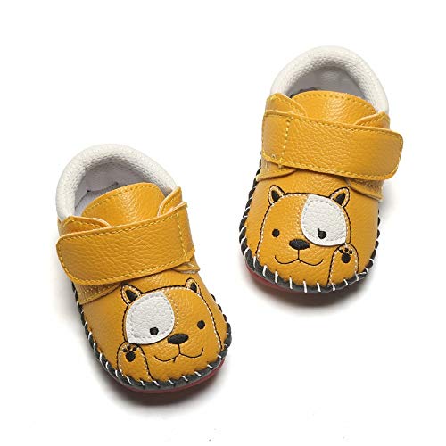 image for SOFMUO Baby Girls Boys Pu Leather Sneakers Anti-Slip Rubber Sole Carto