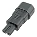 ACA1015 IEC C7 to IEC C14 Molded Plug Adapter with UL and CE certifications. This Plug Adapter Allows You to Alter Your Electronic Device from 2 Prong to 3 Prong or 3 Prong to 2 Prong.