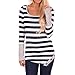 FAPIZI ♥ Women Blouse ♥ Women Fashion Stripes Stitching Long-sleeved Shirt Tops Blouse