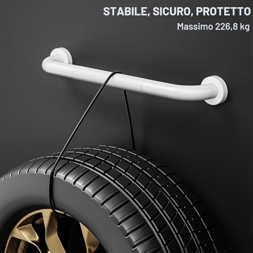 FANHAO 2 Pieces Bathroom Grab Bar, 41 cm Shower Grab Bar SUS304 Stainless Steel, Non-Slip, Support Bar for Bathtub Wall for Elderly Disabled Pregnant Children