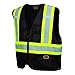 Pioneer Safety Vest for Men – Hi Vis Reflective Solid Neon, 8 Pockets, Zipper, Adjustable for Construction, Traffic, Survey Work – Multiple Colors