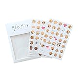 Flash Tattoos Emoji Authentic Metallic Temporary Tattoos-Includes 66 Tattoos