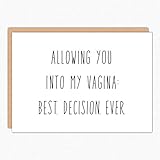 Funny Valentines Day Cards For Him. IN178 Best Decision Ever. Funny Anniversary Cards For Husband. Folded Greeting Card With Envelope. Blank Inside