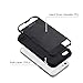 iPhone 5S, iPhone 5, Dual-layer Heavy Duty Matte Rugged Protective Cover Case with Credit Card Slot Holder for Apple iPhone 5 iPhone 5S by Cazle (Black)