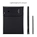 amoore Makeup Mirror Vanity Folding Tabletop Mirror with PU Leather Cushioned Cover (Large, Black)