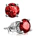 Adabele Authentic Sterling Silver Birthstone Stud Earrings 8mm/2 Carat Cubic Zirconia Imitation Diamond Gemstone Hypoallergenic Nickel Free Tarnish Resistant Women Men Fine Jewelry