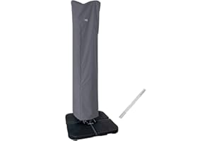 Garden Balsam Patio Umbrella Cover for 9ft to 13ft Offset Umbrella, Water Resistant, Curved Cantilever and Straight Pole Parasol Outdoor Umbrellas Cover with Zipper and Rod