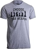 Ann Arbor T-shirt Co. Chess - Choose Your Weapon | Funny Player Joke, Club Team Set Game Humor T-shirt-(Adult,L)