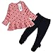Zeagoo Fall Clothes Baby Girl Cute 2pcs Set Children Clothes Suit Top And Pants,3t/100,Pink