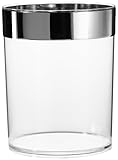 Carnation Home Fashions Clear Acrylic Waste Basket with Chrome Trim