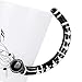 LanHong 13.5 oz Clarinet Mug Musical Notes Design Coffee Cup Ceramic Music Clarinet Cup Gift for Friend