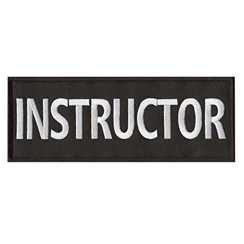 Instructor Large XL 10x4 inch Police Body Armor Tactical Embroidered Hook-and-Loop Patch