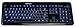 Ivation Wireless Letter Illuminated Large Print Full Size Multimedia Computer Keyboard - Advanced 2.4 GHz Wireless Technology Works Up To 33 Feet Away - Gentle, Crisp & Clear Blue LED Lights Illuminate Each Key with Adjustable Brightness