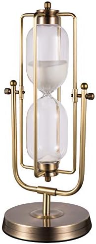 KSMA Rotating 30 Minutes Hourglass,Metal Hour Glass Sand Timer for Vintage Home Décor Wedding Gift